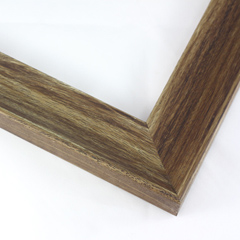 This simple brown with caramel stain frame, features an inward curved profile with wood grain details and natural wood finish.

2 " width: ideal for medium size artwork.  The modern style of this frame makes it a great match to more contemporary paintings and photography.

Kyoto II Collection